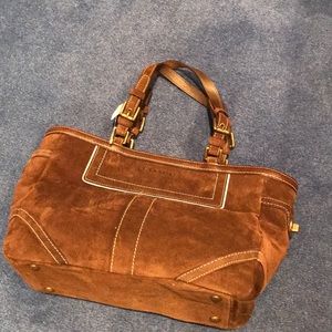 Coach suede pocketbook